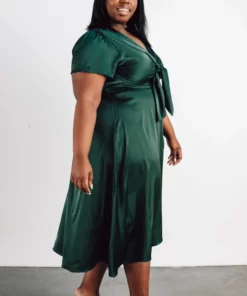 JH Poppy Satin Midi Dress | Green
