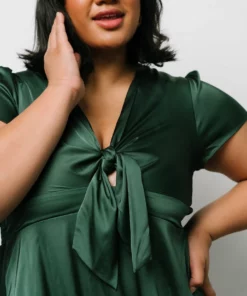 JH Poppy Satin Midi Dress | Green