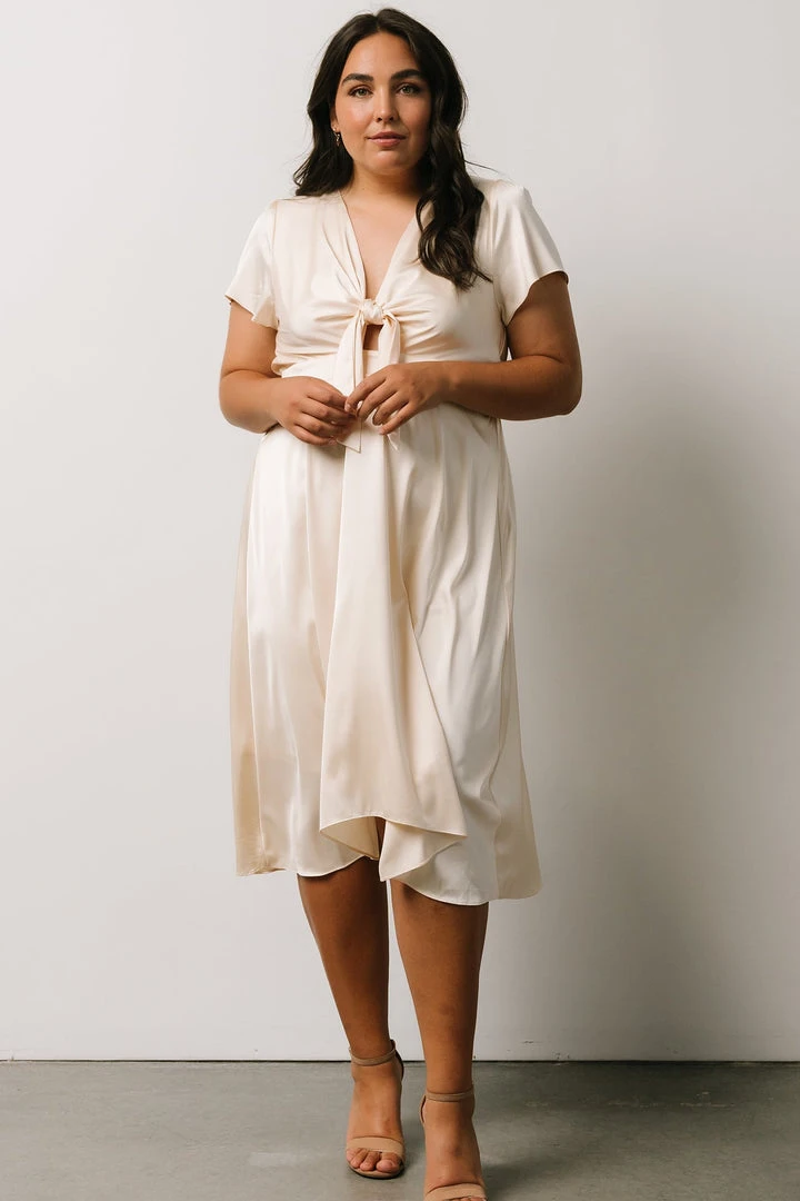 JH Dresses Poppy Satin Midi Dress | Ivory 9 JH Dresses Poppy Satin Midi Dress | Ivory