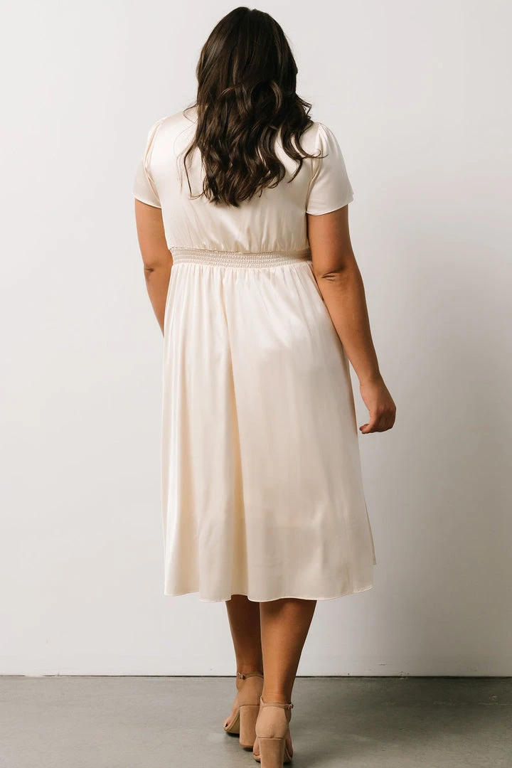 JH Dresses Poppy Satin Midi Dress | Ivory 10 JH Dresses Poppy Satin Midi Dress | Ivory