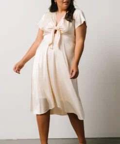 JH Dresses Poppy Satin Midi Dress | Ivory 18 JH Dresses Poppy Satin Midi Dress | Ivory