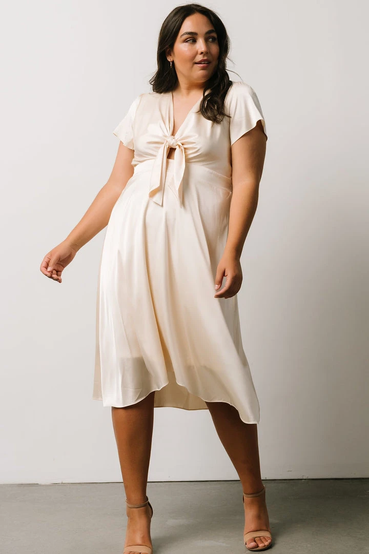 JH Dresses Poppy Satin Midi Dress | Ivory 8 JH Dresses Poppy Satin Midi Dress | Ivory