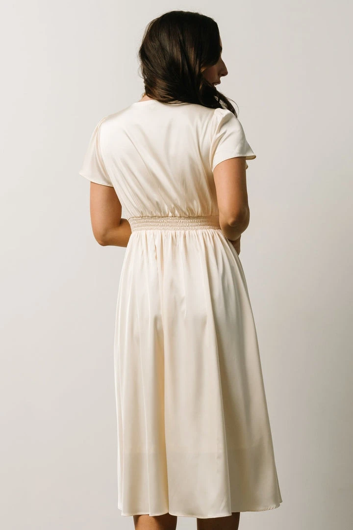 JH Dresses Poppy Satin Midi Dress | Ivory 5 JH Dresses Poppy Satin Midi Dress | Ivory