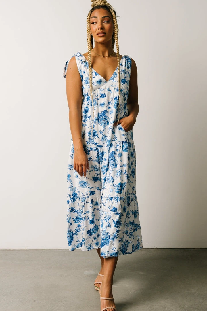 POL Portia Tank Dress | Blue Floral 1 POL Portia Tank Dress | Blue Floral