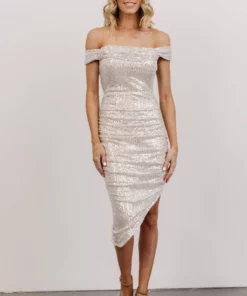 RR Portland Sequin Dress | Cream