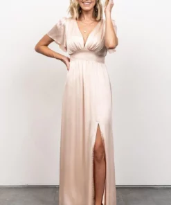 RR Dresses Prague Satin Maxi Dress | Champagne 12 RR Dresses Prague Satin Maxi Dress | Champagne