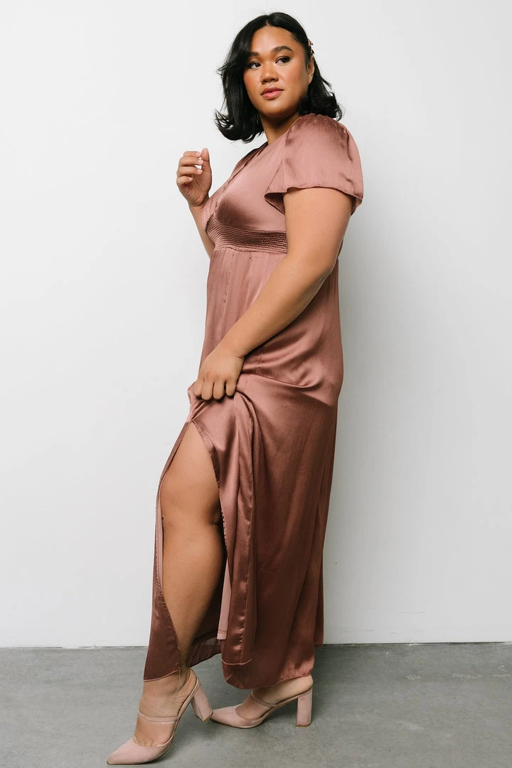 RR Prague Satin Maxi Dress | Rosy Brown Dresses 10 RR Prague Satin Maxi Dress | Rosy Brown Dresses