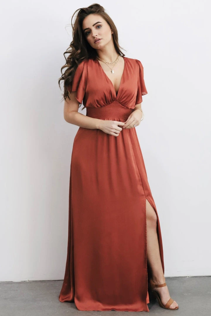 RR Prague Satin Maxi Dress | Rust Dresses 1 RR Prague Satin Maxi Dress | Rust Dresses