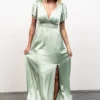 RR Dresses Prague Satin Maxi Dress | Sage