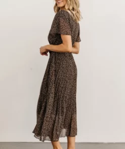 POL Prim Pleated Dress | Black Print Dresses 10 POL Prim Pleated Dress | Black Print Dresses