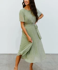 POL Dresses Prim Pleated Dress | Olive Print 13 POL Dresses Prim Pleated Dress | Olive Print