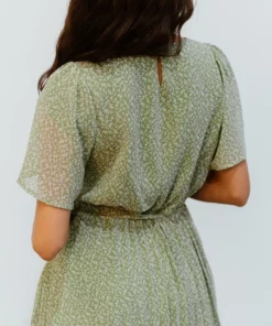 POL Dresses Prim Pleated Dress | Olive Print 14 POL Dresses Prim Pleated Dress | Olive Print