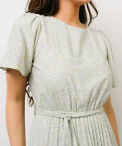 POL Dresses Prim Pleated Dress | Yellow + Sage Floral 12 POL Dresses Prim Pleated Dress | Yellow + Sage Floral