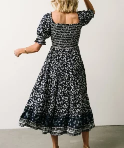 IL Dresses Ramona Smocked Midi Dress | Navy Floral Print 19 IL Dresses Ramona Smocked Midi Dress | Navy Floral Print
