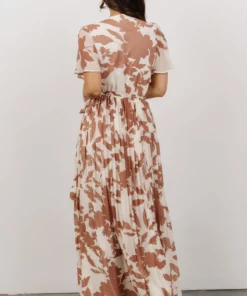 Soi Ranier Pleated Wrap Maxi Dress | Rosy Brown Print 8 Soi Ranier Pleated Wrap Maxi Dress | Rosy Brown Print