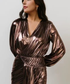 FA Dresses Raven Mini Dress | Metallic Rose