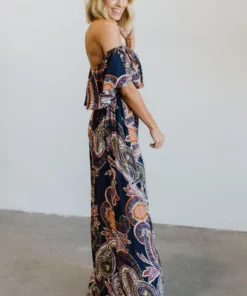Soi Dresses Rhonda Paisley Print Maxi Dress | Dark Blue 16 Soi Dresses Rhonda Paisley Print Maxi Dress | Dark Blue