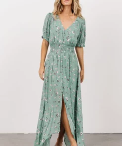 HAY Dresses Robyn Maxi Dress | Persian Green Floral