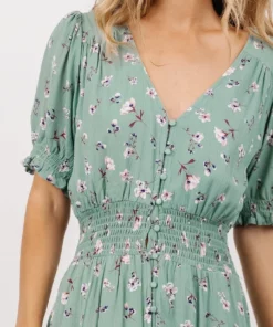 HAY Dresses Robyn Maxi Dress | Persian Green Floral