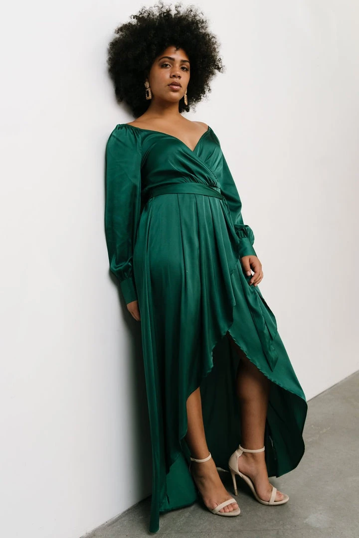DD Rogue Tulip High Low Dress | Hunter Green 2 DD Rogue Tulip High Low Dress | Hunter Green