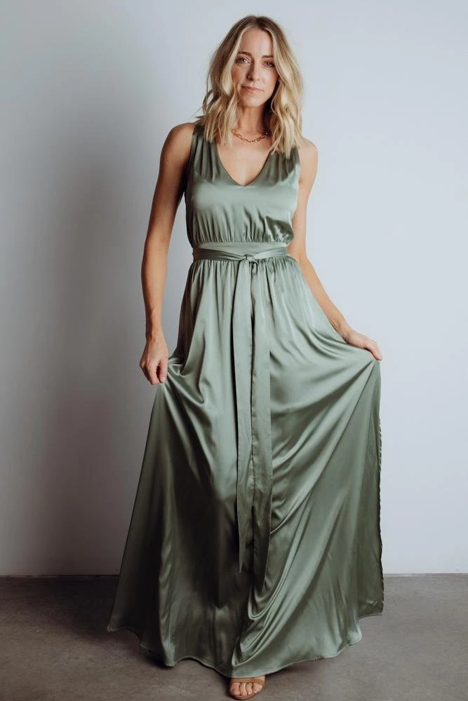 BB Custom Roma Satin Maxi Dress | Eucalyptus Dresses 6 BB Custom Roma Satin Maxi Dress | Eucalyptus Dresses