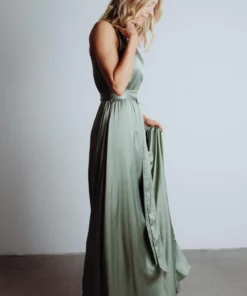 BB Custom Roma Satin Maxi Dress | Eucalyptus Dresses 16 BB Custom Roma Satin Maxi Dress | Eucalyptus Dresses