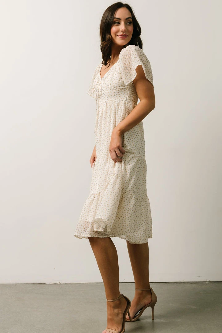 IL Rosette Tiered Dress | Ivory + Yellow Floral Dresses 4 IL Rosette Tiered Dress | Ivory + Yellow Floral Dresses