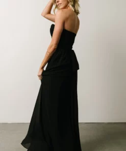 SL Ruth Strapless Convertible Gown | Black Dresses 18 SL Ruth Strapless Convertible Gown | Black Dresses