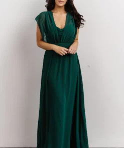 SL Dresses Ruth Strapless Convertible Gown | Dark Green