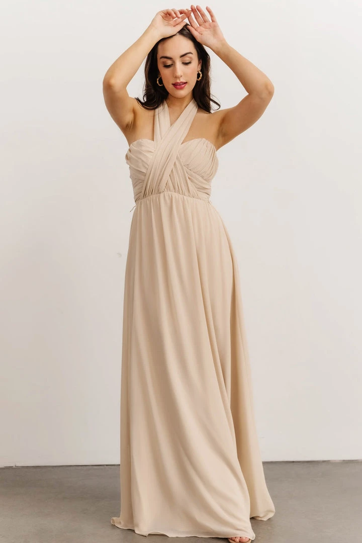 SL Ruth Strapless Convertible Gown | Natural 10 SL Ruth Strapless Convertible Gown | Natural