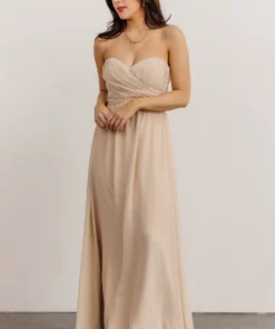 SL Ruth Strapless Convertible Gown | Natural 18 SL Ruth Strapless Convertible Gown | Natural