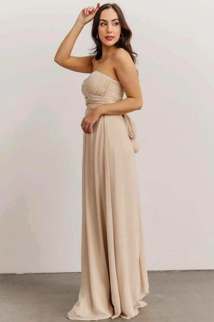 SL Ruth Strapless Convertible Gown | Natural 3 SL Ruth Strapless Convertible Gown | Natural