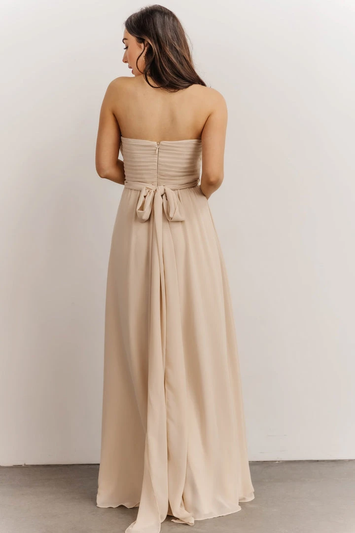 SL Ruth Strapless Convertible Gown | Natural 5 SL Ruth Strapless Convertible Gown | Natural