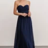 SL Ruth Strapless Convertible Gown | Navy Dresses