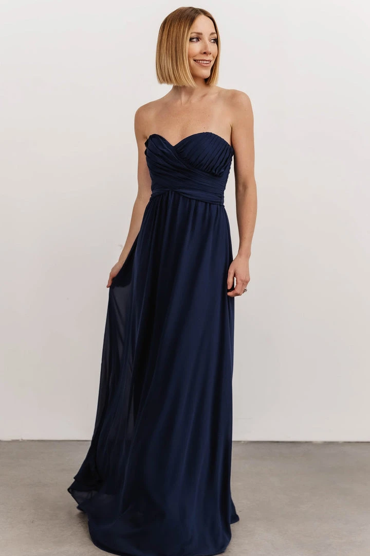 SL Ruth Strapless Convertible Gown | Navy Dresses 9 SL Ruth Strapless Convertible Gown | Navy Dresses