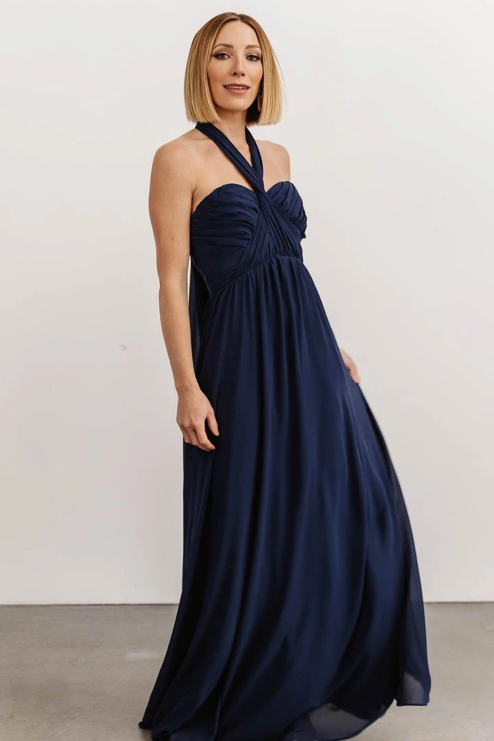 SL Ruth Strapless Convertible Gown | Navy Dresses 2 SL Ruth Strapless Convertible Gown | Navy Dresses