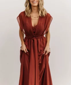 SL Ruth Strapless Convertible Gown | Terracotta