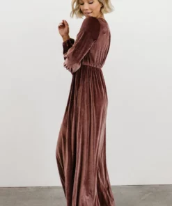 BB Custom Sadie Velvet Maxi Dress | Dusty Plum