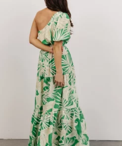 FT Sally One Shoulder Maxi Dress | Green Floral Dresses 11 FT Sally One Shoulder Maxi Dress | Green Floral Dresses