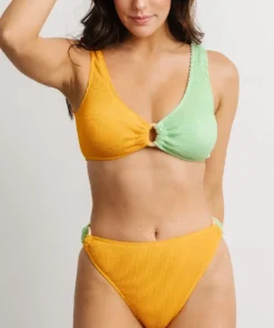 BJB Swim Salvador Bikini Top | Orange + Lime
