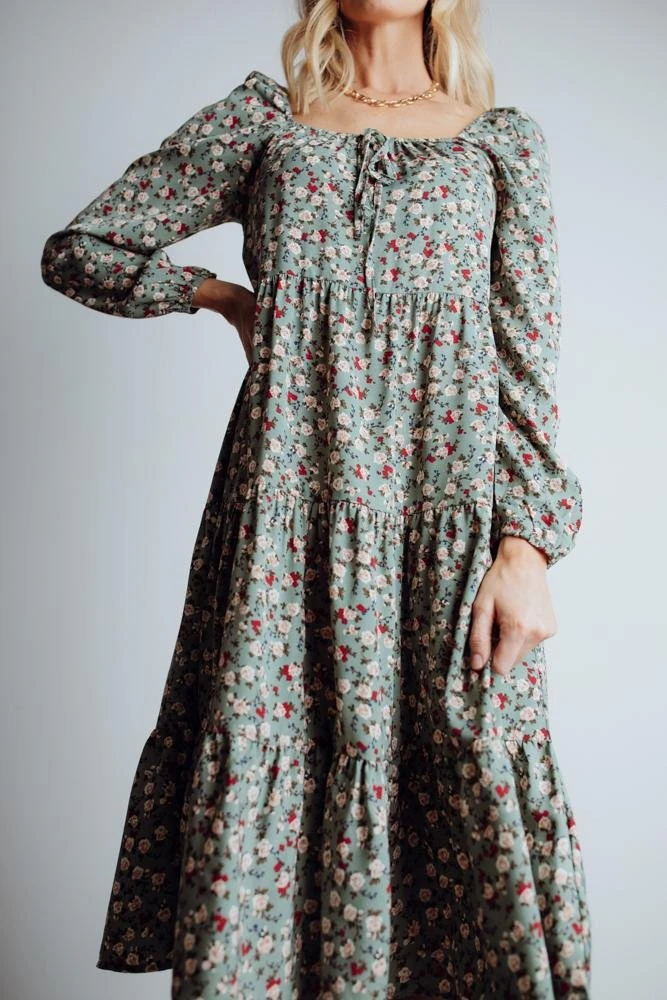 HAY Dresses Sammie Midi Dress | Sage Floral 5 HAY Dresses Sammie Midi Dress | Sage Floral
