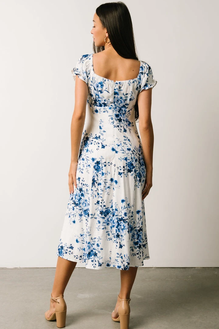 IBS Sandy Midi Dress | Blue + White Floral 6 IBS Sandy Midi Dress | Blue + White Floral