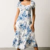 IBS Sandy Midi Dress | Blue + White Floral