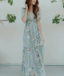 BB Custom Santorini Maxi Dress | Blue Floral Dresses 15 BB Custom Santorini Maxi Dress | Blue Floral Dresses