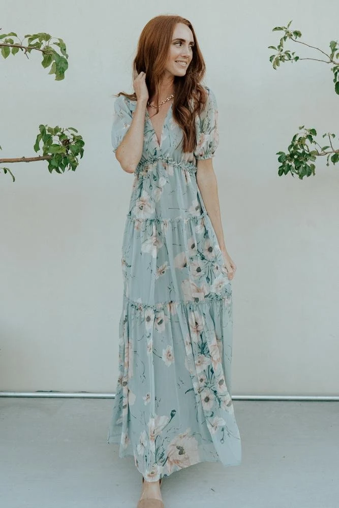 BB Custom Santorini Maxi Dress | Blue Floral Dresses 4 BB Custom Santorini Maxi Dress | Blue Floral Dresses