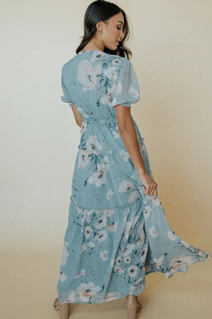 BB Custom Santorini Maxi Dress | Blue Floral Dresses 10 BB Custom Santorini Maxi Dress | Blue Floral Dresses