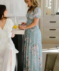 BB Custom Santorini Maxi Dress | Blue Floral Dresses 14 BB Custom Santorini Maxi Dress | Blue Floral Dresses