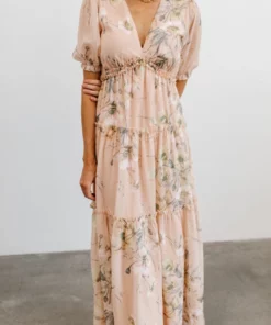 BB Custom Santorini Maxi Dress | Blush Floral