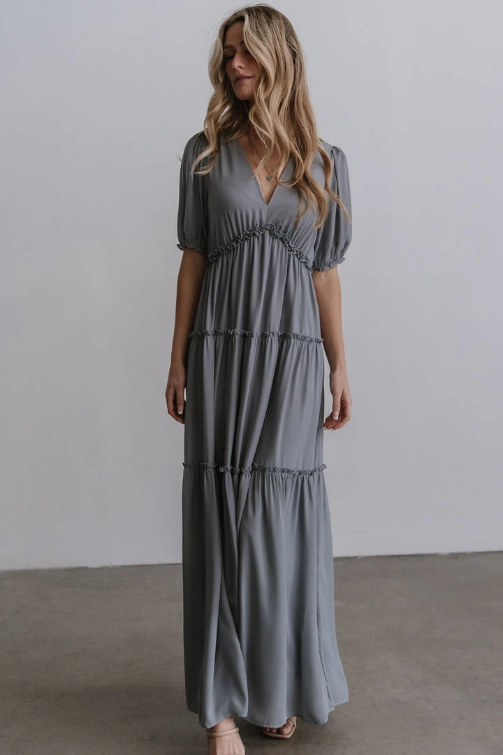 BB Custom Santorini Maxi Dress | Dusty Blue 6 BB Custom Santorini Maxi Dress | Dusty Blue