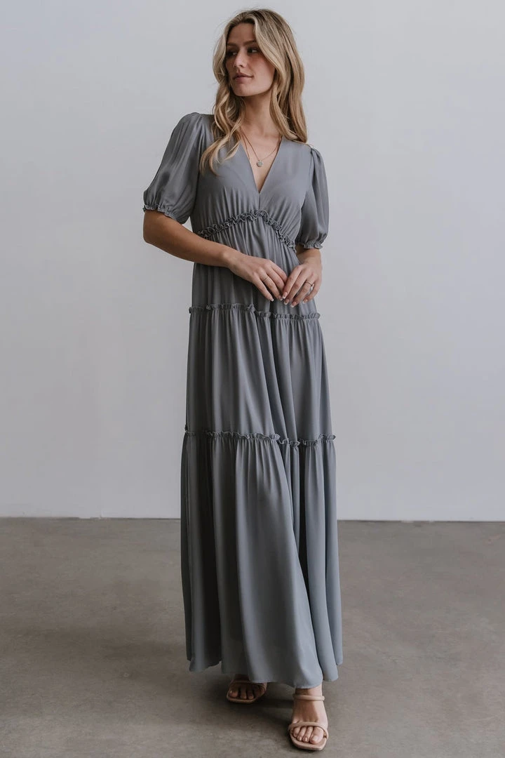 BB Custom Santorini Maxi Dress | Dusty Blue 4 BB Custom Santorini Maxi Dress | Dusty Blue